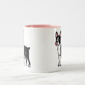 ボストンテリアの地位 ツートーンマグカップ (中央)