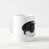 ボストンテリアの子犬のマグ コーヒーマグカップ (正面左)