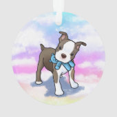ボストンテリアの子犬 オーナメント (裏面)