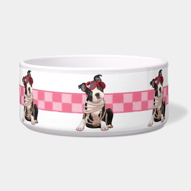 ボストンテリアの子犬 ボウル (正面)