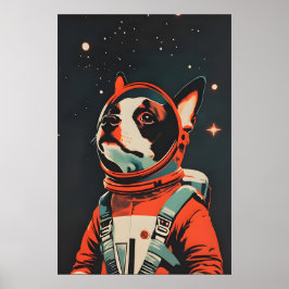 ボストンテリアの宇宙飛行士ポスター、ボストンテリア ポスター