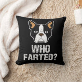 ボストンテリアの恋人のギフト-犬は決して屁ありません クッション (ブランケット)
