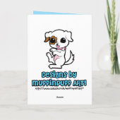 ボストンテリアの新郎新婦カード カード (裏面)