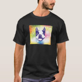 ボストンテリアの日が差すこと Tシャツ (正面)