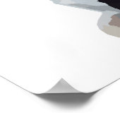 ボストンテリアの水彩画ポスター（名前入れ可能） ポスター (角)