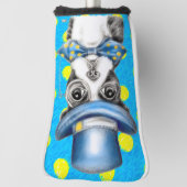 ボストンテリアの水玉模様 ゴルフヘッドカバー (回転90)