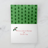 ボストンテリアの漫画クリスマスカード シーズンカード (内部)