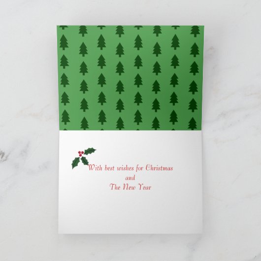 ボストンテリアの漫画クリスマスカード シーズンカード (内部)