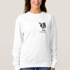 ボストンテリアの犬のオリジナルTシャツ スウェットシャツ