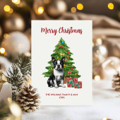 ボストンテリアの犬のクリスマス シーズンカード