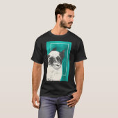 ボストンテリアの犬の太字のスケッチ Tシャツ (正面フル)