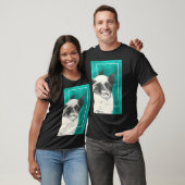ボストンテリアの犬の太字のスケッチ Tシャツ (ユニセックス)
