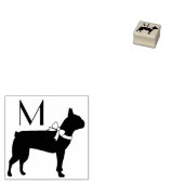 ボストンテリアの犬の子犬 ラバースタンプ (押印)