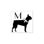 ボストンテリアの犬の子犬 ラバースタンプ (インプリント)