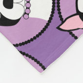 ボストンテリアの紫色 フリースブランケット (角)