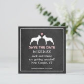 ボストンテリアの結婚式・ご案内 招待状 (スタンド正面)