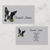 ボストンテリアの繁殖動物の名刺 名刺 (正面/裏面)