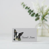 ボストンテリアの繁殖動物の名刺 名刺 (スタンド正面)