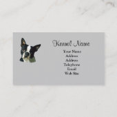 ボストンテリアの繁殖動物の名刺 名刺 (裏面)