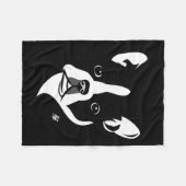 ボストンテリアの芸術毛布 フリースブランケット (正面(横))