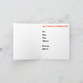 ボストンテリアの誕生日のパーティの招待状 招待状 (内部)