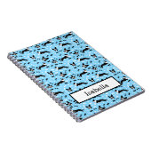 ボストンテリアの面白い犬カスタム ノートブック (右側)