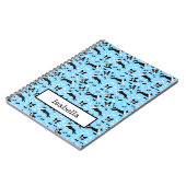 ボストンテリアの面白い犬カスタム ノートブック (左側)