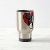 ボストンテリアの顔 トラベルマグ (中央)