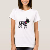 ボストンテリアの骨組 Tシャツ (正面)