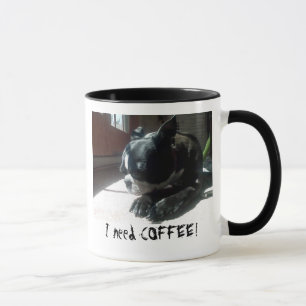 ボストンテリアはコーヒーを必要とします マグカップ