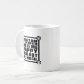 ボストンテリアは私に幸せにそんなに作ります コーヒーマグカップ (正面左)