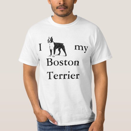 ボストンテリアを愛してやまない Tシャツ (正面)
