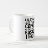 ボストンテリアを撫でたい コーヒーマグカップ (正面左)
