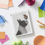 ボストンテリアアイスクリーム iPad PROカバー<br><div class="desc">ボストンテリアアイスクリームバイファブファンキー。本のページの背景にボストン・テリアのバランスの取れたアイスクリームが鼻に付いている。 | 191979D</div>