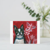 ボストンテリアアイバタフライ ポストカード (スタンド正面)