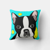 ボストンテリアアート クッション (裏面)