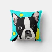 ボストンテリアアート クッション (正面)