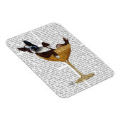 ボストンテリアインカクテルグラス2 マグネット (右側)