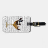 ボストンテリアインカクテルグラス2 ラゲッジタグ (正面横)