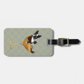 ボストンテリアインカクテルグラス ラゲッジタグ (正面横)