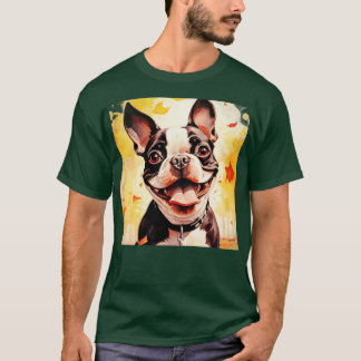 ボストンテリアイン秋 Tシャツ