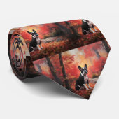 ボストンテリアイン紅葉秋インスパイア ネクタイ (ロール)