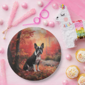 ボストンテリアイン紅葉秋インスパイア ペーパープレート (パーティー)