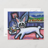 ボストンテリアイースターバニー シーズンポストカード (正面/裏面)