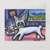 ボストンテリアイースターバニー シーズンポストカード (正面)