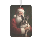ボストンテリアウィズサンタクロースフェスティバルクリスマス カーエアーフレッシュナー (裏面)