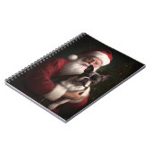 ボストンテリアウィズサンタクロースフェスティバルクリスマス ノートブック (左側)