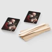 ボストンテリアウィズサンタクロースフェスティバルクリスマス ハンドファン (組立なし)