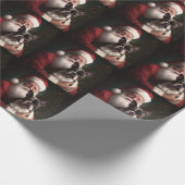 ボストンテリアウィズサンタクロースフェスティバルクリスマス ラッピングペーパー (角)