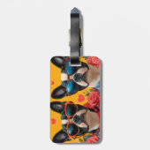 ボストンテリアウィズハートバラバレンタインデー ラゲッジタグ (裏面縦)